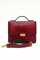 Crimson Luxe Crossbody Leather Bag